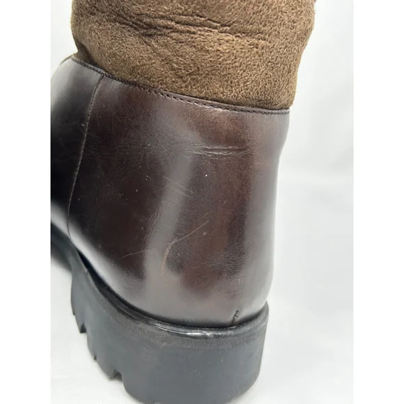 Salvatore Ferragamo Suede Accent Leather Boots, 9.5 - Picture 7 of 13
